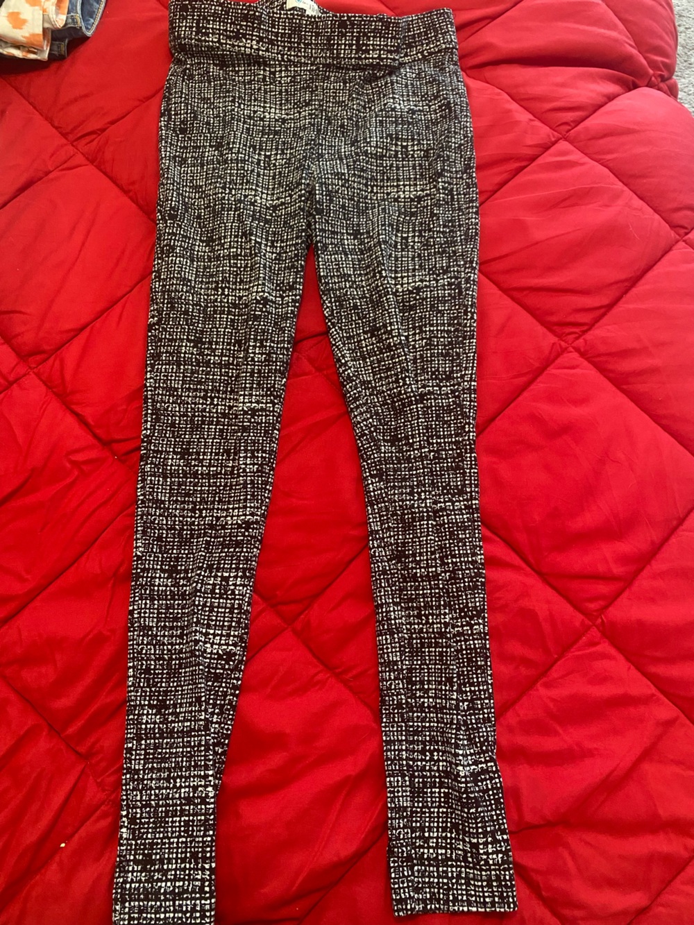 love Fire Black & White Patterned Leggings